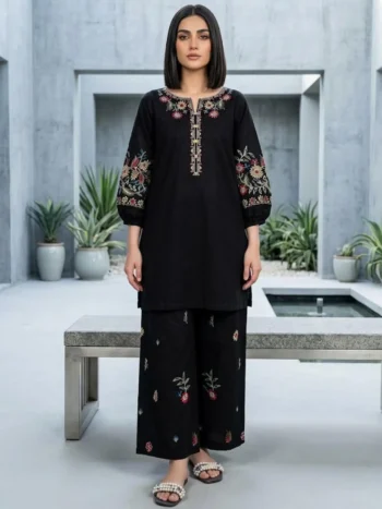 Heavy Embroidered Lawn 2 PCs Dress (Unstitched)
